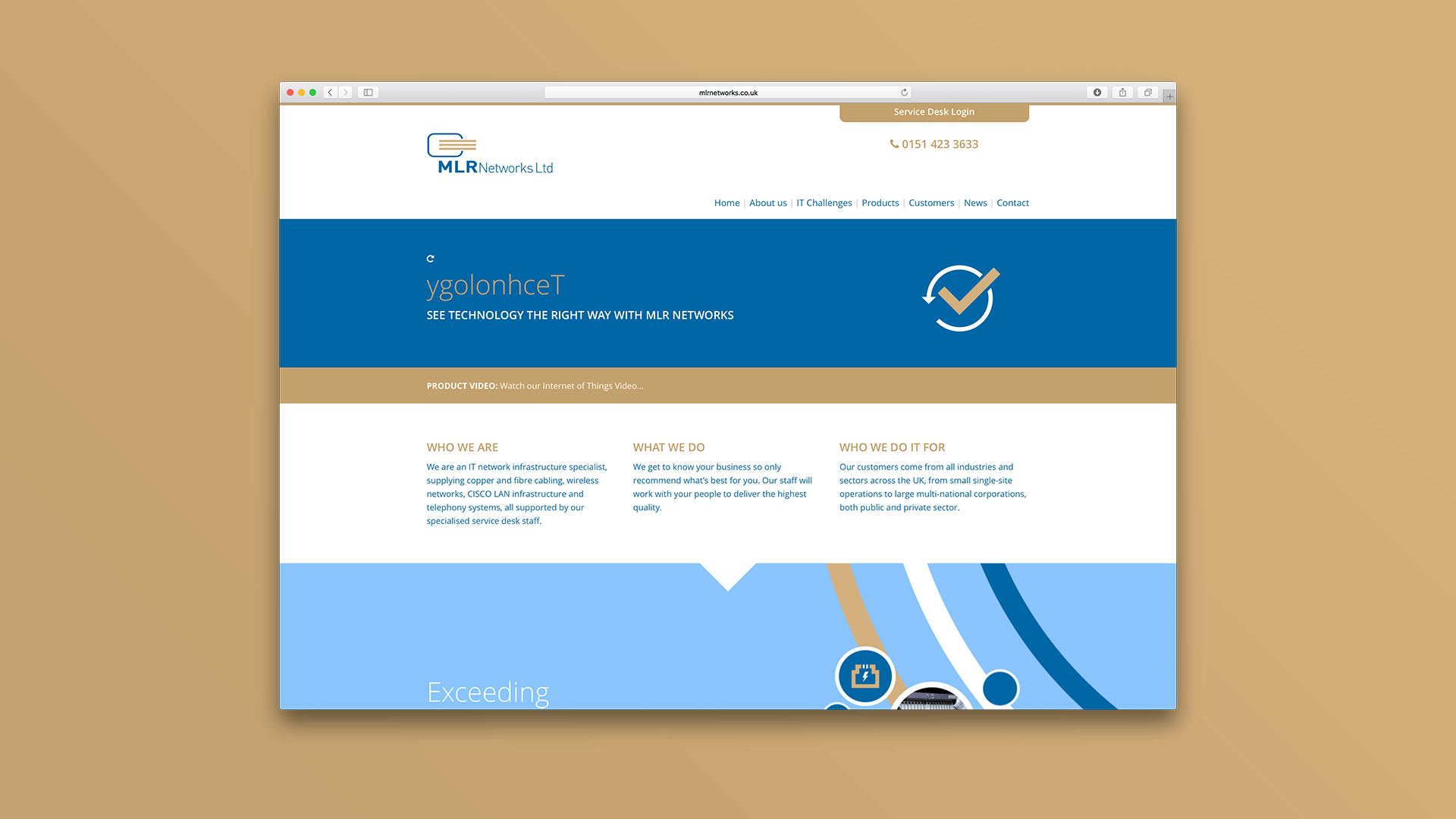 screenshot of website homepage Enabling brand progression