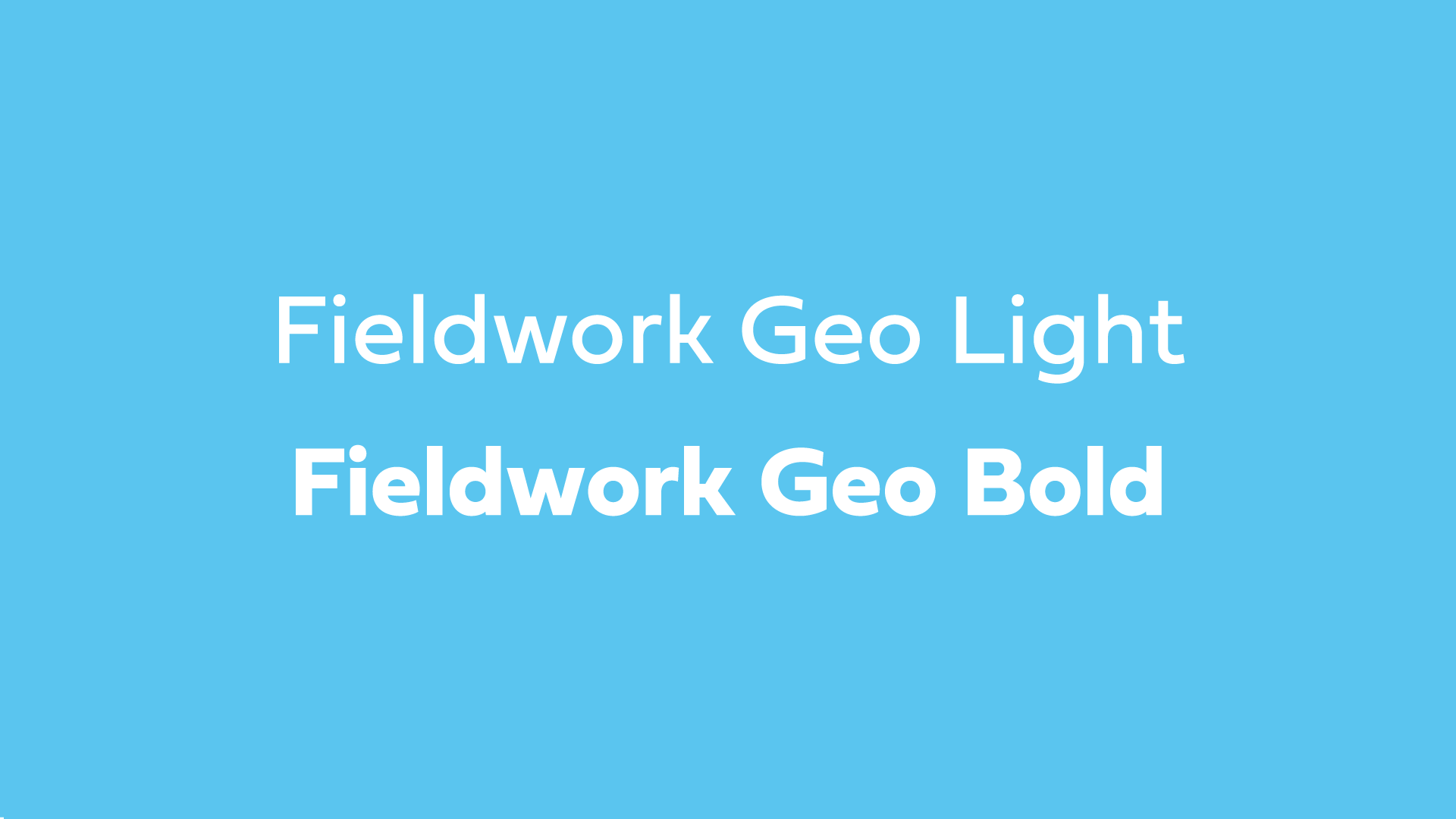 Evolving the brand field work font on blue background